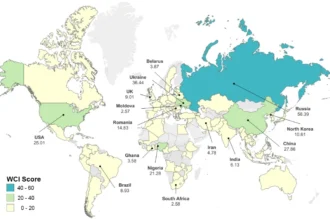 Mapa - Svjetski indeks cyber kriminala