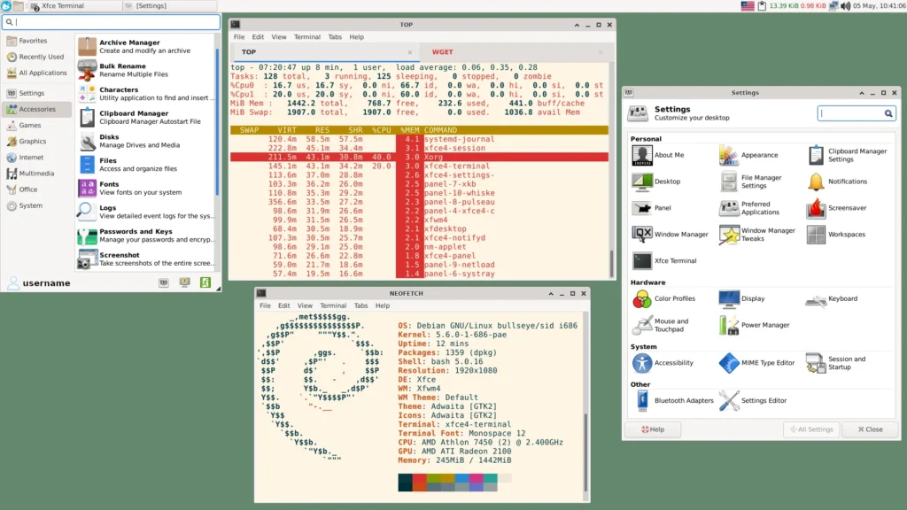 Xfce Linux desktop okruženje na Debianu (Foto: Wiki)