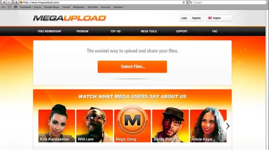 Popularna web stranica za razmjenu piratskog sadržaja Megaupload