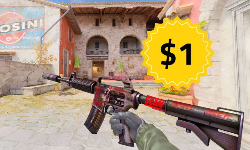 scam cs2 skins ilustracija