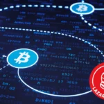 Ilustracija - Logo lazarus grupe unutar transkacija na blockchainu