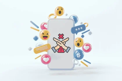 Ilustracija. Ograničenja društvenih mreža, mobilni telefoni